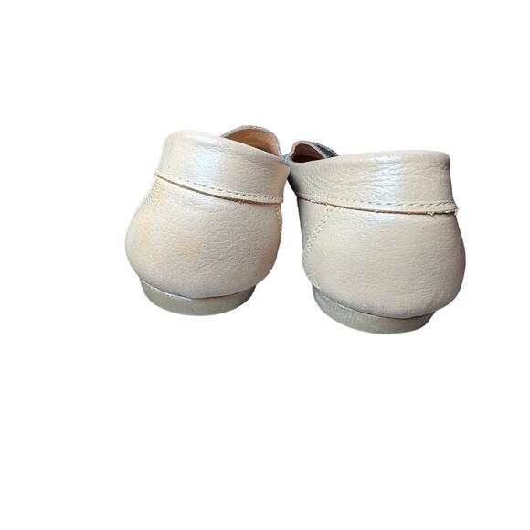 Mocassino Loafers size us 7.5 / 39 cream and bronze comfort shoe leather - Picture 7 of 10